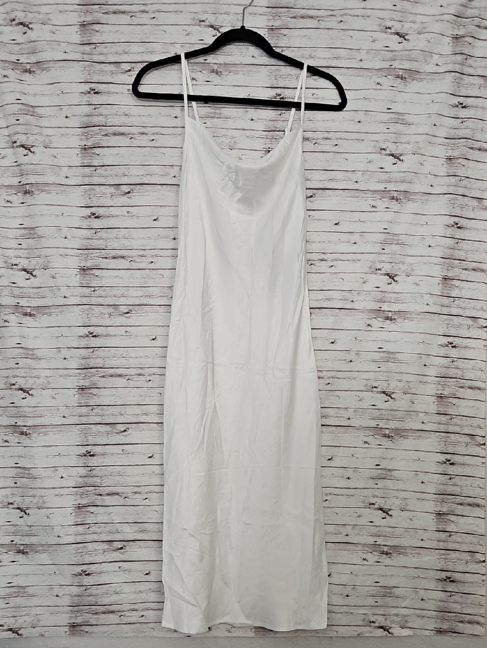 Classic White Slip Dress with Adjustable Spaghetti Straps